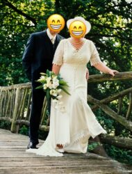 Mooie trouwjurk met slank silhouet