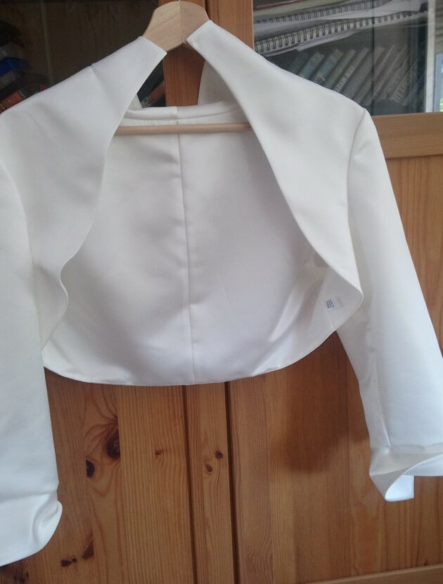 Mooie wit/bruine trouwjurk in ball gown silhoutte